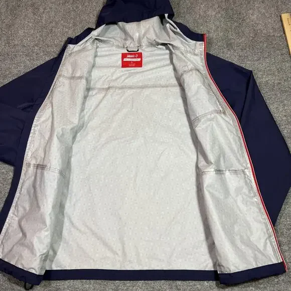 Johnnie-O Jacket Mens Large Blue PREP-FORMANCE Hooded Windbreaker Lightweight - Picture 4 of 11